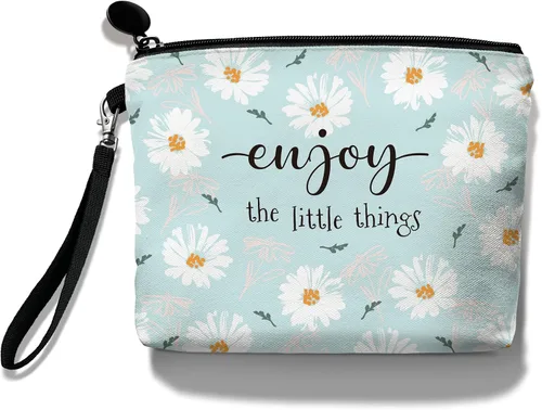Miniatura 10 de Hglian Bolsa de maquillaje de abeja, organizador de cosméticos inspiradores, bolsa organizadora de artículos de tocador con girasol, bolsa