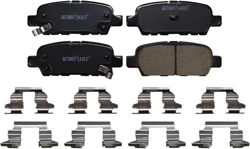 Miniatura 7 de Detroit Axle - Pastillas de freno para Nissan Quest 2004-2017, X-Trail 2005-2006, pastillas de freno de cerámica delanteras y traseras con repuesto
