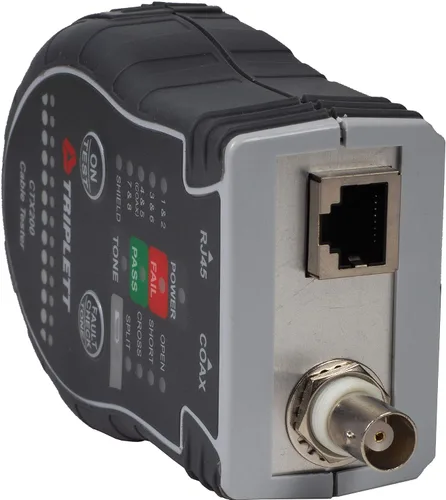 Miniatura 2 de Triplett CTX200 Tester LAN CAT de bolsillo para cables RJ45, CAT 5/6 y coaxiales con resultados instantáneos de paso/fallo