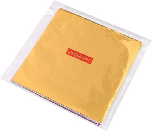 Miniatura 7 de BESTONZON Paquete de regalo de hoja metálica de papel de papel de 200 piezas para embalaje de dulces de chocolate