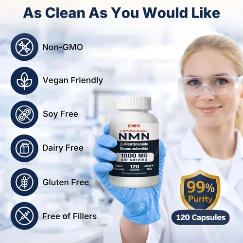 Miniatura 7 de NMN Supplement 1000 mg Mononucleótido de nicotinamida pura – Precursor de NAD para energía, renovación celular y soporte de longevidad – Soporte