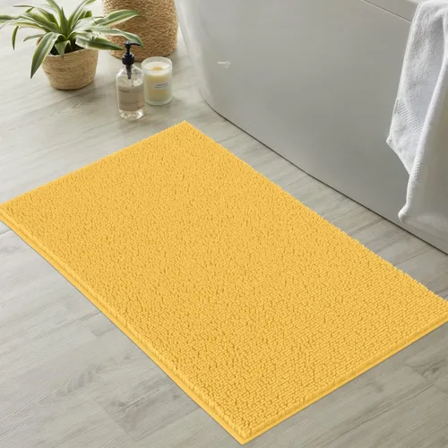 Miniatura 69 de LuxUrux Tapete de microfibra afelpada, de felpilla extrasuave, pelo largo de 1 pulgada, muy absorbente, para baño o ducha, lavar y secar a máquina