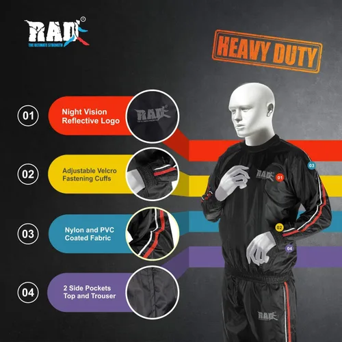 Miniatura 3 de RAD Sauna Sweat Suit for Men & Women (Medium To 6XL) for Weight Loss & Fat Burn Sweating Suit Red,White,Gold,Pink,Blue Rojo