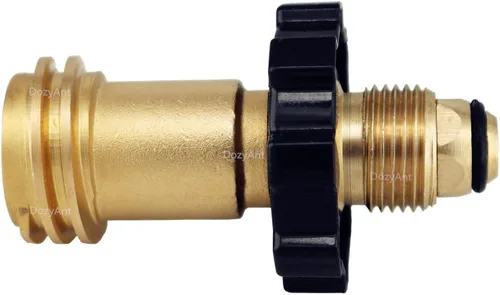 Miniatura 5 de DOZYANT Adaptador de tanque de propano de ajuste universal que convierte POL a QCC1 / Tipo 1 con llave, adaptador de manguera de propano antiguo a