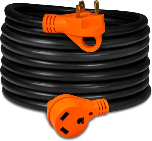Miniatura 14 de True Mods Cable de Extensión de Alimentación de Costa de 50 pies, 125 V, 30 amperios para caravana [NEMA TT-30P TT-30R] [luz LED] [ETL] 30A calibre
