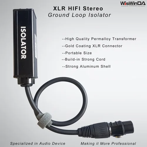 Miniatura 2 de XLR - Aislador de bucle de tierra para sistema estéreo para el hogar, altavoz, audio de coche, kit de automóvil, reproductor de audio