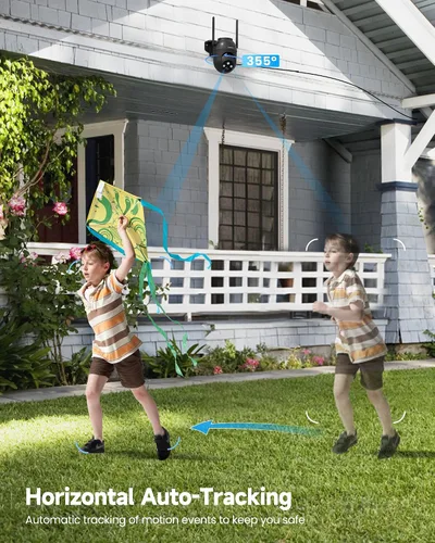 Miniatura 4 de Paquete de 2 Cámaras de Seguridad Exteriores con Cable: Cámara de 3MP para Seguridad del Hogar Exterior Sistema WiFi 2.4G/5G Homekit Cámara de Video