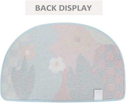 Miniatura 7 de Tapete de baño medio redondo, absorbente, tapete de baño, ducha, súper suave, tapete de entrada de dormitorio, alfombra de puerta de cocina, tapete