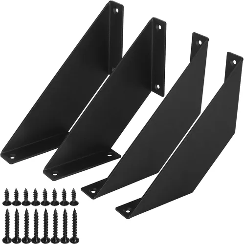 Miniatura 4 de FOYO 4 soportes de estante angulares resistentes soportes de soporte de estantes flotantes, 6 pulgadas