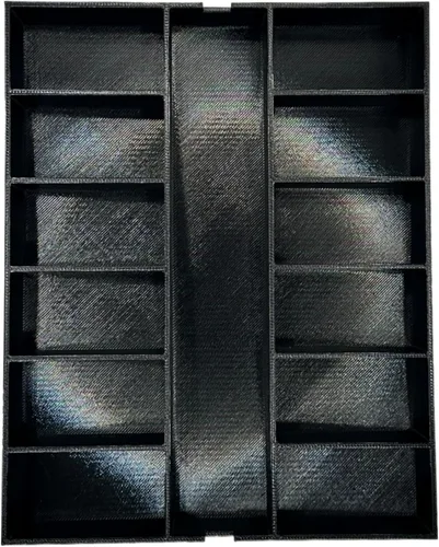 Miniatura 2 de GarageInOrder Soporte para brocas de impacto impreso en 3D diseñado para DEWALT Medium ToughCase (solo inserto) (gris industrial, 11 compartimentos)