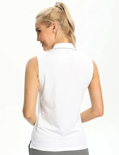 Miniatura 4 de Camisetas tipo polo para mujer, sin mangas, para golf, tenis, UPF 50+, ligeras