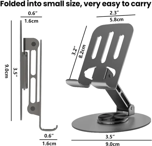 Miniatura 3 de Soporte Universal de Metal para Celular, Soporte Ajustable de Ángulo Múltiple con Rotación de 360°, Antideslizante, Compatible con iPhone 17 16 Pro