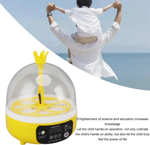 Miniatura 2 de Yosoo Incubadora de pollo, mini incubadora de huevos para incubar 4 huevos, criador de huevos portátil para pollo, pato, ganso, con ventana