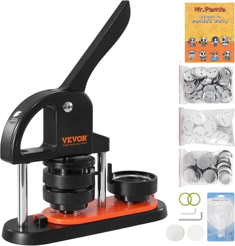 Miniatura 9 de VEVOR - Máquina para hacer botones, 2.25 pulgadas/58mm, con 100 piezas de botones, máquina para hacer botones con libro mágico de pandas, kit