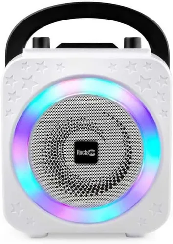 Miniatura 2 de RockJam Máquina de karaoke Bluetooth recargable de 10 vatios con dos micrófonos, espectáculo de luz y efectos de voz