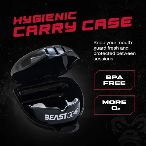 Miniatura 3 de Beast Gear Protector bucal deportivo, protector bucal para adultos y jóvenes, para boxeo, fútbol, lacrosse, baloncesto, rugby, artes marciales