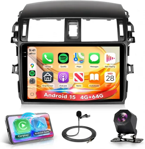 Miniatura 11 de Radio de coche Carplay 2G+64G para Toyota Corolla 2009 2010 2011 2012 2013, Rimoody estéreo de coche Android Android auto GPS WiFi pantalla táctil