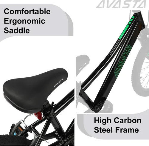 Miniatura 6 de AVASTA Govet Bicicleta de Montaña de 20'' para Niños de 6-12 Años para Niños y Niñas con Horquilla de Suspensión, Transmisión de 6 Velocidades
