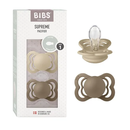 Miniatura 17 de BIBS Supreme Chupete para Bebé Paquete de 2 Hecho en Dinamarca Chupete Tranquilizador Sin BPA, Pezón Simétrico. Silicona, Talla 1 (0-6 Meses)