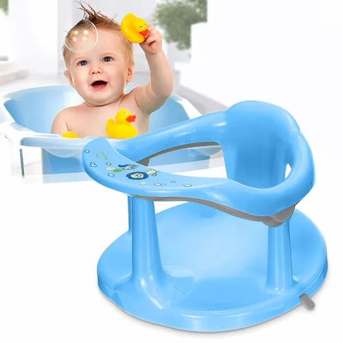 Asiento de baño para bebé, asiento de bañera portátil para niños pequeños de 6 a 18 meses, asiento de baño para bebé recién nacido, lindo soporte de