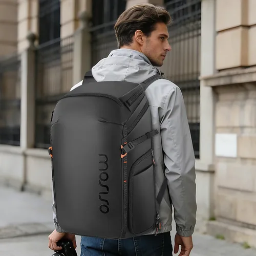 Miniatura 6 de MOSISO Mochila para cámara DSLR/SLR/SLR/sin espejo, funda rígida impermeable con soporte para trípode y compartimento para laptop de 15 a 16