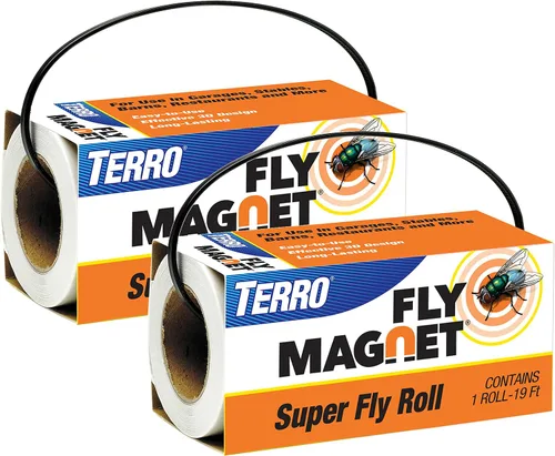 TERRO T521SR - Rollo magnético de supermosca, paquete de 2, color blanco