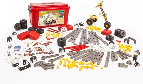 Miniland Educativo - Actividad Mecaniko Constructor Set (191 Piezas) Color Rojo/Amarillo/Carbón