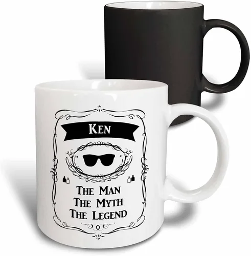 Miniatura 9 de 3dRose Taza, 11oz, Negro/Blanco