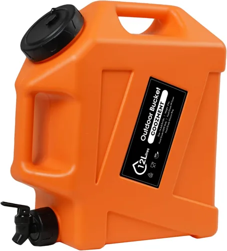 Miniatura 18 de COOZMENT Contenedores de agua de 3.2 galones/5 galones con grifo, jarra de agua sin BPA, tanque de agua verde militar, contenedores
