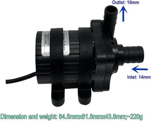 Miniatura 4 de SHYSKY DC40-2470 5-24V 28.8W Micro Bomba de agua DC sin escobillas 7M 22ft Lift, 174GPH, Bomba de agua sumergible centrífuga de accionamiento