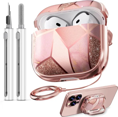 Miniatura 31 de Inesore Funda para AirPods Pro 3 2025 con cerradura, funda transparente floral para mujeres, compatible con Apple Airpods Pro de 3ª