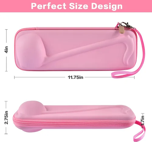 Miniatura 3 de Funda compatible con Otamatone [Edición en Inglés] Instrumento musical electrónico japonés sintetizador portátil, soporte de almacenamiento de Rosa