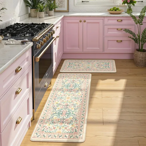 Miniatura 8 de Collive Tapetes de Cocina Acolchados Anti Fatiga, Tapete de Piso de Cocina Impermeable Antideslizante, Alfombras de Escritorio, Alfombra Cómoda