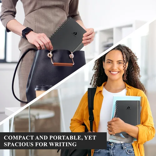 Miniatura 6 de Nextnoid Cuaderno de espiral forrado para mujeres y hombres, tamaño A5 (5.8 x 8.3 pulgadas), 170 páginas, cuadernos de tapa dura para trabajo y toma