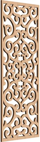 Miniatura 123 de Eveline - Paneles decorativos de pared de madera con calado, 13 3/8 pulgadas de ancho x 34 3/8 pulgadas de alto x 3/8 de alto, roble rojo rojo