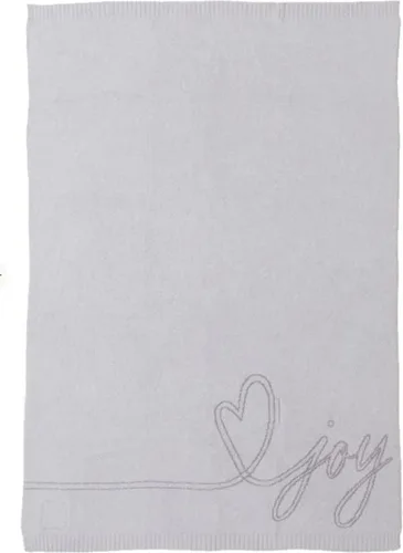 Barefoot Dreams CozyChic - Manta decorativa de corazón, manta súper suave, ligera, 45 x 60 pulgadas, color plateado alegre
