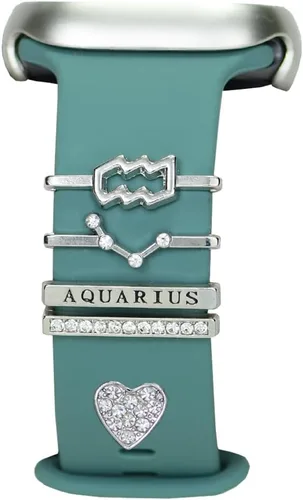 Abalorios de Correa de Reloj Decorativos de 12 Constelaciones para Mujeres Compatibles con Apple Watch de 38 mm, 40 mm, 41 mm, 42 mm, 44 mm, 45 mm,