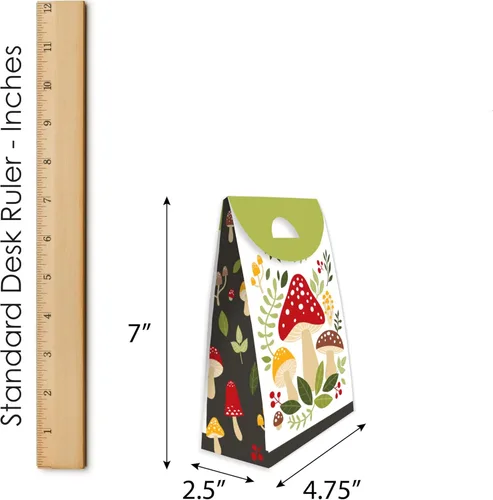 Miniatura 6 de Big Dot of Happiness Wild Mushrooms – Bolsas de regalo de fiesta de setas rojas – Cajas de regalos para fiesta – Juego de 12