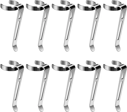 Miniatura 9 de Paquete de 10 linternas B101 – Clip duradero de acero inoxidable para bolígrafo y clip para tapa, cómodo de llevar