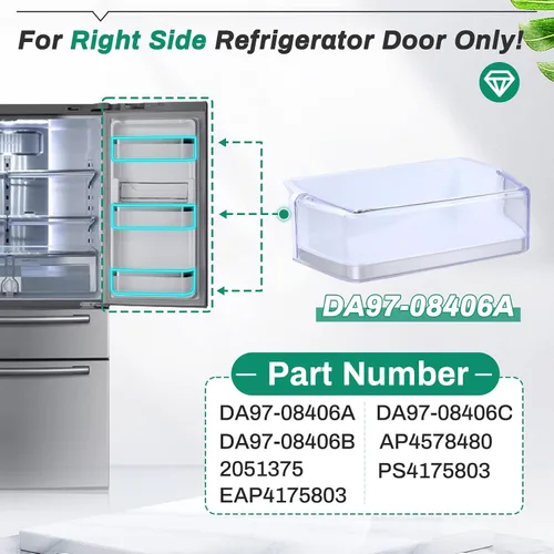 Miniatura 4 de Actualizado DA97-08406A, DA97-08406B/C Organizador para puerta de refrigerador para reemplazar samsung RF4287/RF4289 Puerta lateral derecha