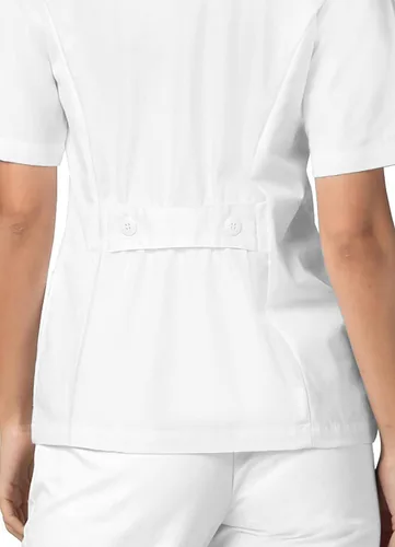 Miniatura 5 de Adar Universal Scrubs para mujer Cuello de solapa abotonado Scrub Top