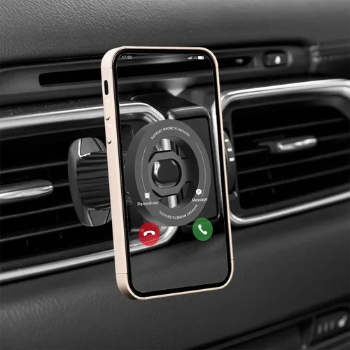 Miniatura 6 de Soporte magnético para teléfono de automóvil, rotación de 360° ajustable, cambiador de montaje de teléfono para vehículo con clip, soporte