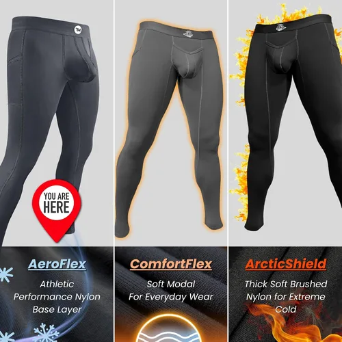 Miniatura 32 de Real Men ABCD Pouch - Pantalones de compresión para hombre, paquete de 1, 2 y 3, leggings para hombre, pantalones de yoga, medias, capa base