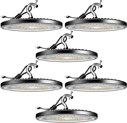 Miniatura 9 de Lightdot Smart 200W LED High Bay Light 30000lm UFO High Bay Shop Light, AC100-277V 5000K Luz de día con enchufe para granero/garaje de 22-32 pies