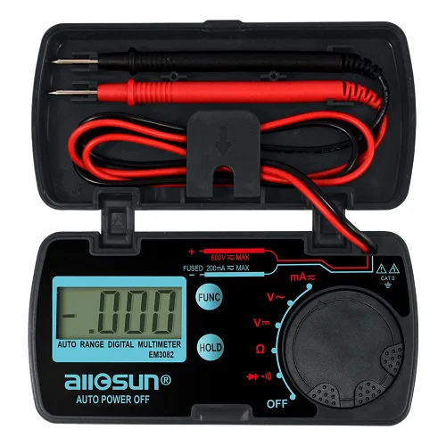 Miniatura 9 de all-sun, multímetro digital/DMM/Multi Tester Amp/Ohm/Volt medidor de diodo y prueba de continuidad, pequeño, tamaño de bolsillo