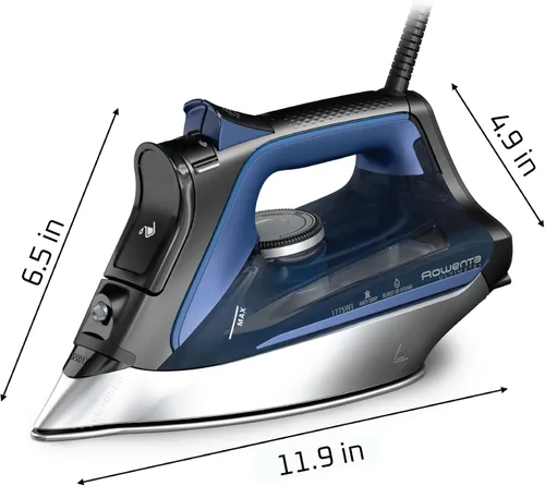 Miniatura 6 de Rowenta DW8350 Ultimate Plus - Plancha de vapor de 1775 vatios, placa vertical de 430 agujeros, apagado automático, negro y azul, 12 x 6