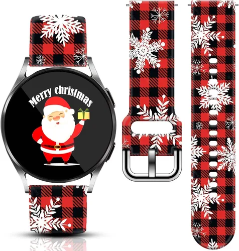 Miniatura 16 de 20mm Banda de reloj para festividades de Navidad, Halloween y Acción de Gracias Compatible con Samsung Galaxy Watch 7/6/5/4 de 40 mm, 44 mm/Watch 6