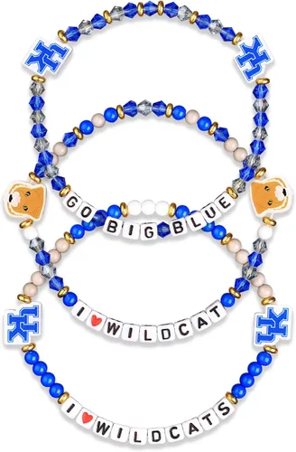 Miniatura 82 de FOCO NCAA unisex-adulto Paquete de 3 Pulseras de la Amistad con Cuentas con Logotipo de Equipo Universitario de la NCAA Oficialmente Licenciadas
