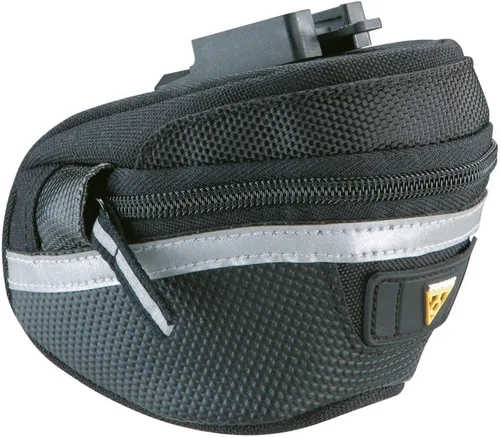 Topeak Wedge Pack II - Bolsa de asiento con fijador F25 y funda para lluvia, tamaño pequeño