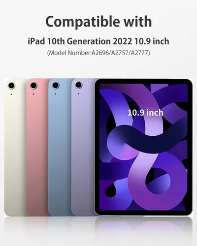 Miniatura 7 de Aoub - Estuche para iPad (A16) 11ª generación 11 pulgadas 2025, iPad 10ª generación 10.9 pulgadas 2022 con soporte para lápiz, con carcasa trasera